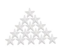 jojofuny Lot De 20 Étoiles Blanches En Mousse De Polystyrène Non Peintes, Ornements À Cinq Branches Pour Projets Scolaires Et Fêtes De Fin D'année. Étoiles Vierges Non