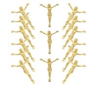 jojofuny Lot de 20 Pendentifs Croix de Jésus en Alliage Plaqué Or, 20 Pièces pour Fabrication Bijoux, Charms Religieux pour Bracelets et Colliers Faits Main