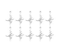 jojofuny Lot de 20 Pendentifs en Acier Inoxydable Électrocardiogramme pour Femmes Mini Breloques DIY Accessoires de Bijoux Création Personnalisée Fête