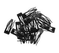 jojofuny Lot de 20 Pinces à Cheveux Métal Noires Petites, Clips à Pression Polyvalents pour Femmes, Contrôle des Mèches Rebelles, Accessoires Coiffure Usage Quotidien et Événementiel