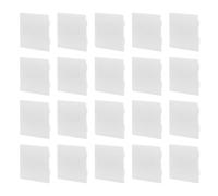 jojofuny Lot de 20 Plaques D'interrupteur Blanches en Pvc, Protection sans Vis, Résistantes la Déformation L'humidité, Adaptées à Diverses Pièces et Décor Moderne Minimaliste