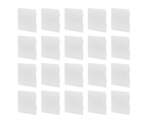 jojofuny Lot de 20 Plaques D'interrupteur Blanches en Pvc, Protection sans Vis, Résistantes la Déformation L'humidité, Adaptées à Diverses Pièces et Décor Moderne Minimaliste