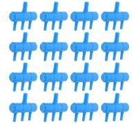 jojofuny Lot de 20 Répartiteurs de Pompe pour Aquarium 3 Sorties Bleues en Plastique Vanne de Régulation D’air pour Diffusion D’oxygène, Accessoire Aquarium Eau Douce et Eau Salée