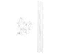 jojofuny Lot de 20 Tuteurs en Plastique Transparent 30 Cm Ø4 Mm 10 Clips à Tiges D’orchidées pour Support Stable des Plantes Grimpantes et Fleurs D’intérieur, Pinces de Jardin pour