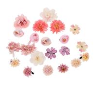 jojofuny Lot de 21 Barrettes à Cheveux Fleurs en Soie Rose Violet Pinces à Cheveux Décoratives pour Filles et Demoiselles d'Honneur Accessoires Fleuris Élégants pour Mariage et Quotidien