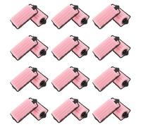 jojofuny Lot de 24 Bigoudis en Mousse Souples pour Cheveux Courts et Longs Diamètre 35 CM Rouleaux Auto-Agrippants en Éponge Rose Coiffure sans Chaleur Protection Capillaire et