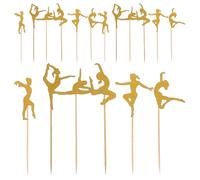Jojofuny Lot de 24 décorations en papier pour gâteau de Fitness Toppers Aerobic Yoga Cupcake