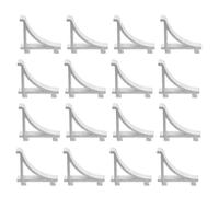 jojofuny Lot de 25 Clips de Support en Alliage d'Aluminium Argenté pour Étagères de Réfrigérateur Clips Métalliques Robustes Compatibles Congélateur Accessoires de Fixation pour