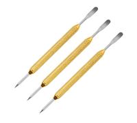 jojofuny Lot de 3 Aiguilles à Café en Acier Inoxydable Doré Outils de Décoration Latte Art Précis pour Expresso Cappuccino et Mousse de Lait Accessoires Barista Portables et Faciles à