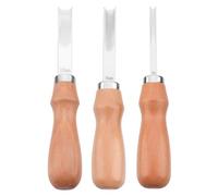jojofuny Lot de 3 biseauteuses pour bords du cuir, 4 mm, 8 mm, 10 mm de large, outil manuel pour effiler les bords, biseauter, tailler le cuir pour la fabrication de portefeuilles