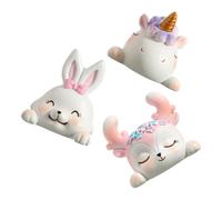 jojofuny Lot de 3 Clips de Messages en Résine Résistante, Porte-notes Illustrés Motifs Animaux, Porte-cartes de Visite et Porte-numéro de Table Décoratif pour Bureau, École et Maison