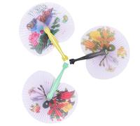 jojofuny Lot de 3 Éventails Pliables Vintage en Papier Poignée Plastique Style Chinois Traditionnel Floral Légers et Portables pour Mariage Décoration et Rafraîchissement Estival