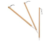 jojofuny Lot de 3 Pinceaux de Calligraphie Chinoise Manche Bambou Poils de Chèvre Raffinés Tailles Grosse Moyenne et Petite pour Peinture à L’Encre Aquarelle et Dessin Traditionnel
