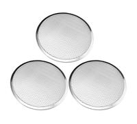 jojofuny Lot de 3 Plaques à Pizza en Aluminium Épais 20 CM Perforées Plateau de Cuisson Antiadhésif Accessoires Pizzas Polyvalents pour Four Nettoyage Facile Cuisson Rapide et Homogène