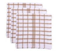 jojofuny Lot de 3 Torchons Cuisine en Lavettes Absorbantes et Souples Motif Beige Multi-Usages pour Vaisselle et Essuie-Mains Lavettes Polyvalentes et Solide