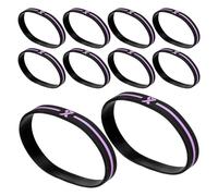 jojofuny Lot de 30 Bracelets en Silicone Noir le Cancer du Sein, Bracelets de Sensibilisation Étanches et Hypoallergéniques, Accessoires de Motivation pour Collecte de Fonds et Événements