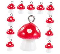 jojofuny Lot De 30 Breloques En Forme De Champignon À Faire Soi-Même En Forme De Bonjour Artificielles Style Personnage Artisanat Champignon Ornements De Jardin Bijoux Numéro
