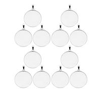 jojofuny Lot De 30 Cabochons De Support De Base Pour Gemmes Outils De Bricolage Plateau À Pendentif Rond Plateau À Pendentif En Métal Plateaux De Base À Faire Soi-Même Acier