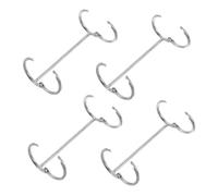 jojofuny Lot de 4 Anneaux Métalliques pour Classeur à Anneaux Ronds Diamètre Intérieur 25 Mm Reliure en Métal Argenté 3x25x83 Mm Accessoires DIY pour Album Photo Scrapbooking et