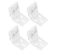 jojofuny Lot de 4 Charnières Pliables pour Congélateur et Réfrigérateur Pièces de Rechange Blanches 3 Trous Kit de Réparation pour Porte de Freezer Compatibles Camping-Car Accessoire