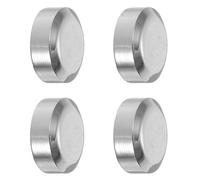 jojofuny Lot de 4 Clips Ronds de Fixation Murale pour Miroir sans Cadre Supports en Métal pour Verre 45-6 MM Kit avec Vis et Chevilles Fixation Robuste pour Miroir Rond Salle de Bain