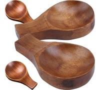 jojofuny Lot de 4 Coupelles à Sauce en Bois 9x5,5x1,5 Cm, Plat à Sauce Soja et Vinaigre Lavable, Repose-cuillère Polyvalent Cuisine et Restauration, Accessoires Maison Réutilisable