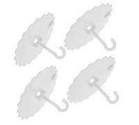 jojofuny Lot de 4 Crochets de Plafond Adhésifs en Abs Blancs, Amovibles et Stables, pour Suspendre Moustiquaires la Chambre sans Percer