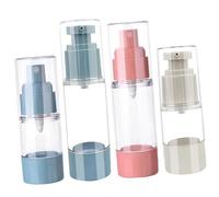 jojofuny Lot de 4 Flacons Cosmétiques Rechargeables sous Vide Distributeurs de Lotion et Crème Visage Pompe à Pression 30 Ml et 15 Ml pour Voyage et Soins Personnels Couleur Aléatoire