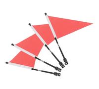 jojofuny Lot de 4 Kits de Drapeaux de Sécurité Rouges pour Vélo et Trottinette, en Polyester et Métal, Faciles à Retirer et Résistants aux Vents Forts, pour Cyclisme en Extérieur