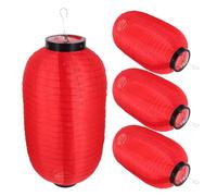 jojofuny Lot de 4 lanternes japonaises suspendues : 45 x 25 cm, décorations à suspendre pour bar à sushis et maison - Lanternes décoratives asiatiques pour jardin, intérieur et extérieur,