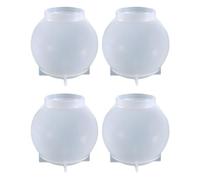 jojofuny Lot de 4 moules en silicone pour boule de 55 mm - Formes en résine pour DIY de cristal - Pour époxy - Flexible et réutilisable