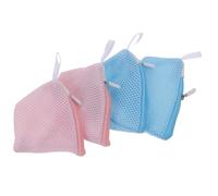 jojofuny Lot de 4 Paquet à Linge en Filet Mini Taille Polyester Résistant Couleurs Rose Clair et Bleu Ciel pour Machine à Laver Protection Délicate Chaussettes et Soutiens-Gorge