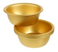 jojofuny Lot de 4 Petits Bols à Vin de Riz Dorés 12 Cm en Matériau Sain, Multifonctionnels pour Soupe, Cornichons et Service, Cuisine Coréenne et Usage Maison