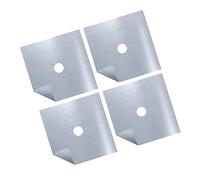 jojofuny Lot de 4 Protège-brûleurs de Cuisinière à Gaz Argentés en Ptfe 0,12 Mm, Résistant la Chaleur, Réutilisables, Antiadhésifs, pour Plaques de Cuisson Gaz Domestiques