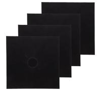 jojofuny Lot de 4 Protège-Brûleurs pour Cuisinière à Gaz 27 CM Housses Réutilisables Noires en Matériau Résistant à Haute Température Anti-Huile et Facile à Nettoyer Accessoire
