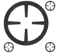 jojofuny Lot de 4 Supports Réducteurs pour Brûleurs à Gaz en Acier Inoxydable Antirouille Compatibles pour Cafetières Italiennes Diffuseur de Chaleur Uniforme Support de Casserole Noir