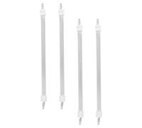 jojofuny Lot de 4 Tubes Chauffants en Quartz 287 CM pour Chauffage de Terrasse Électrique Élément Chauffant Tubulaire Remplaçant pour Poêle Électrique Chauffage D’Appoint Intérieur et