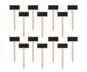 jojofuny Lot de 40 Panneaux à Craie en Bois Foncé pour Plantes et Fleurs, Décoratifs et Portables, Adaptés aux Pépinières Professionnelles et Aménagements Paysagers Commerciaux