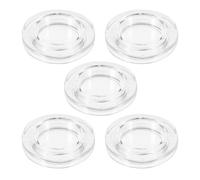 jojofuny Lot de 5 Anneaux en Silicone Transparents pour Trou de Parasol de Table de Terrasse Bouchons Amovibles Étanches Accessoires Solide pour Parasol d'Extérieur et Jardin