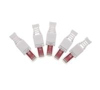 jojofuny Lot De 5 Connecteurs Gigabit Cat 6 De Catégorie 6 Connecteurs Ethernet Blindés Rj 45 Raccords Ethernet Blancs