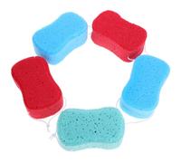 jojofuny Lot de 5 Éponges de Exfoliantes Corps Format Huit Couleurs Assorties Cordelette Éponge Nettoyante Douce et Stimulante pour Peau Saine et Circulation Active