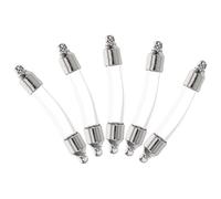 jojofuny Lot de 5 Flacons Délicats en Verre Transparent 6 Mm Bouchons à Vis en Cuivre Blanc K, Mini Bouteilles à Vis pour Pendentifs, Artisanat et Décoration, Rangement Pratique pour