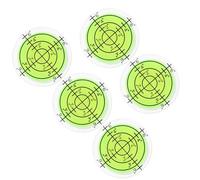 jojofuny Lot de 5 Petits Niveaux à Bulle Circulaires, Vert Clair, 3,5 X 3,5 X 1 Cm, Plastique