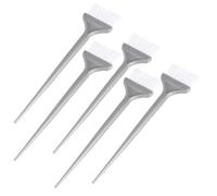 jojofuny Lot de 5 Pinceaux à Teinture pour Cheveux en Plastique Argentés Soies Douces pour Application D'huile et Coloration Professionnelle en Salon