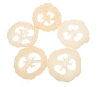 jojofuny Lot de 5 Porte-Savons en Luffa Naturel 6-7 CM Base de Savonnette en Tranches Épaisses 125 CM Support Absorbant et Respirant pour Salle de Bain Organisateur Pratique pour