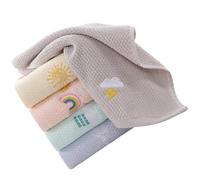 jojofuny Lot de 5 Serviettes Absorbantes pour Mains et Visage en Coton 100% Pur Couleurs Pastel Taille Petite pour Bébé et Usage Quotidien à la Maison Voyage