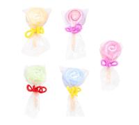 jojofuny Lot de 5 Serviettes Créatives de Sucette en Coton 100% Pur, Coloris Aléatoire, Décorations Originales pour Mariage, Présent Invité, Serviette de Toilette et Couleur Aléatoire