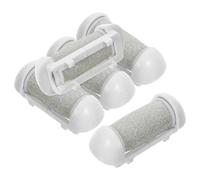 jojofuny Lot de 5 Têtes de Rechange pour Râpe Électrique à Pieds Rouleaux Exfoliants en Plastique Gris Compatibles Pédicure Électrique Soin Peaux Sèches et Élimination des Callosités