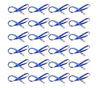 jojofuny Lot de 50 Cordons Porte-Badge Tour de Cou Bleu Mousqueton en Nylon Tressé Porte-Carte Identification pour Employés de Bureau Enseignants et Conférences