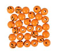 jojofuny Lot De 50 Perles À Petits Trous Pour Halloween Grosses Perles D'Espacement Chiffres Centres De Table Accessoires Colorés Breloques Effrayantes Décorations DIY Mini